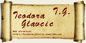 Teodora Glavčić vizit kartica